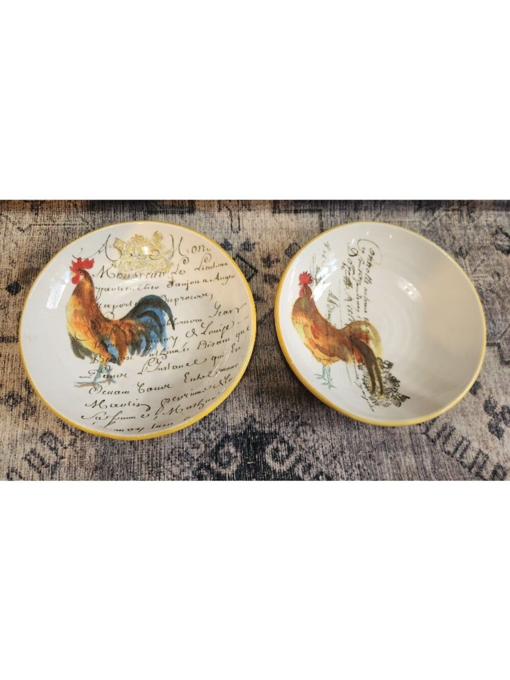 Williams Sonoma Made In Italy 2-10 Inch Rooster Pasta Bowls
